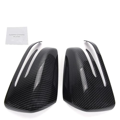 Side Mirror Cap Covers Compatible with Mercedes Benz W176 W246 W212 W204 C117 X156 X204 W221 C218 A B C E S CLA GLA GLK carbon fiber Pattern Class Rearview Mirror Cover 1pair (for Benz) - color: for Benz