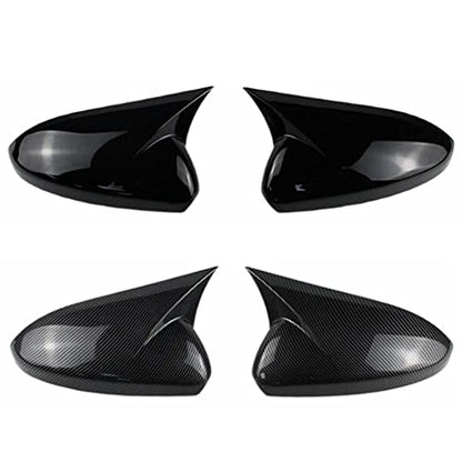 for Chevrolet Cruze 2009-2012 Side Wing Rear View Mirror Covers ABS Trim With OX Horn Car Styling (gloss black) - style: Black