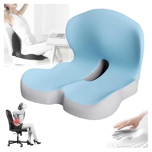 Memory Foam L-Shaped Integrated Seat Cushions for Car Truck Driver Ergonomic L Shape Lumbar Cushion Sciatica Back Pain Relief Office Chair Butt and Back Support Pillow Long Driving Booster Seat (D1) - color: D1