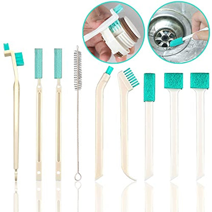 Small Household Cleaning Brushes by ELEMGULY,18 Pcs Crevice Brush for Hole, Gap, Corner, Space, Micro Crevice Scrub Cleaner Tool for Bottle, Keyboard, Window, Door Track