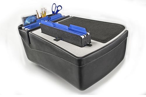 AutoExec Efficiency FileMaster Car Desk for Your Vehicle Workstation and Mobile Office, Grey - color: Grey, style: Desk only