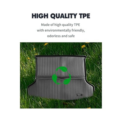 Vanseno Cargo Liner for Infiniti QX50 2019-2025 / QX55 2022-2025 Trunk Mats All Weather TPE Rear Cargo mats for QX50 Accessories,Black - color: Fit 2019-2026 Infiniti QX50