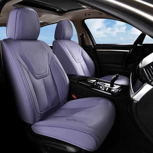 FLORICH Car Seat Covers, Premium Leatherette Car Seat Covers Front Seats, Automotive Vehicle Seat Cushions, Waterproof Seat Protectors for Sedans Cars SUV Trucks, Purple - color: Purple, size: Frontpair