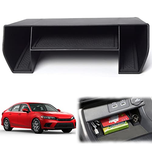 2024 2023 Civic Center Console Organizer Tray for 2023 2022 Honda Civic 11th Gen Sedan Hatchback LX EX Sport Civic 2022 Accessories Civic 2023 Central Console Organizer Insert Tray - style: Civic Console Tray
