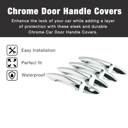 SEGADEN Chrome Door Handle Cover Trims Compatible with HYUNDAI Accent Verna i25 Solaris DODGE Attitude 2011-2014 XG2112A