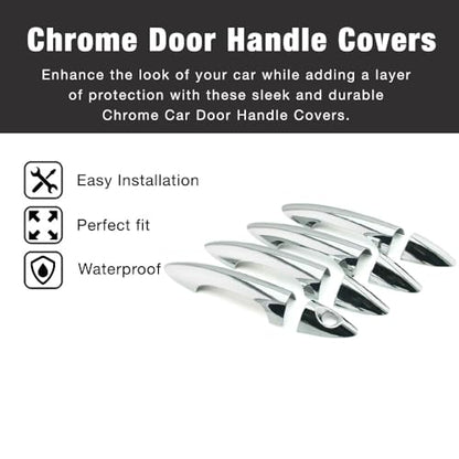 SEGADEN Chrome Door Handle Cover Trims Compatible with HYUNDAI Accent Verna i25 Solaris DODGE Attitude 2011-2014 XG2112A