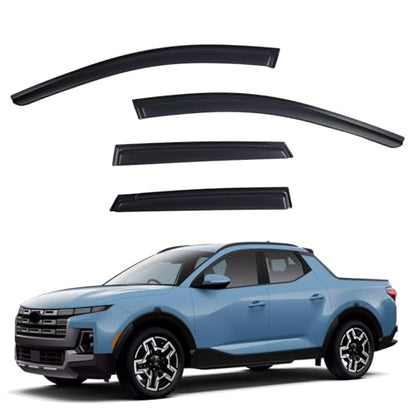 Window Visors Rain Guards Compatible with 2022-2026 Hyundai Santa Cruz, Out-Channel Side Window Wind Deflectors Vent Shades Accessories, Dark Smoke 4 Pcs, 2023 2024 2025 - size: 2022-2026 Hyundai Santa Cruz