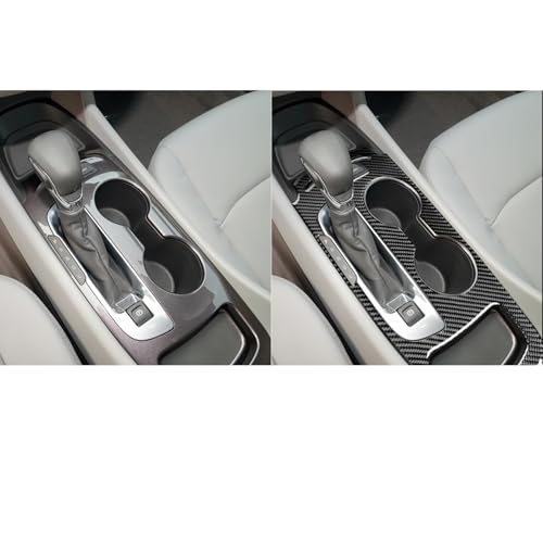 Black Carbon Fiber Compatible with Chevrolet/Chevy Malibu 2016 2017 2018 2019 2020 2021 2022 2023 2024 2025 Accessories Car Gear Frame Cover Gear Shift Box Cover Interior Trim Decal -B - color: Gear Shift Panel -B