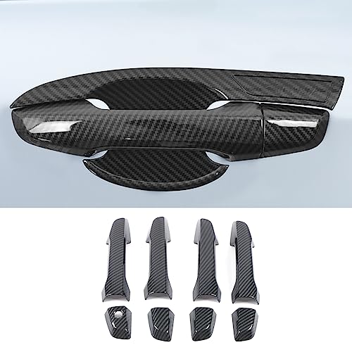 Car Accessories Fit for Honda CR-V CRV 2017 2018 2019 2020 2021 2022 Exterior Door Handle Cover Trim (Carbon Fiber) ABS 8 PCS Without Smart Keyhol - color: Carbon Fiber, size: without Smart Keyhol