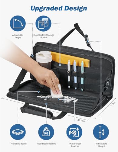 JOYTUTUS Steering Wheel Tray, Car Multifunctional Laptop Desk, Car Office Bag, Back Seat Headrest Table for Eating, Fit for Small sedan and Small SUV, Like the Honda Civic, Honda CR-V, etc. - size: X-Small
