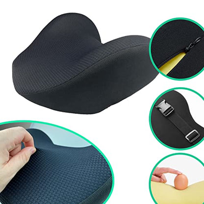 Super Soft Car Headrest Pillow, 100% Memory Foam Car Neck Pillow with Adjustable Strap & Breathable Removable Cover, Ergonomic Design - Travel Pillow Car Pillow for Neck/Back Pain Relief(Black, 1PC) - color: Pack of 1/Black/Super Soft