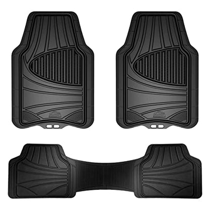 Armor All 3-Piece All-Season Floor Mats, Universal Fit Mats for Cars, Trucks, SUVs — Black