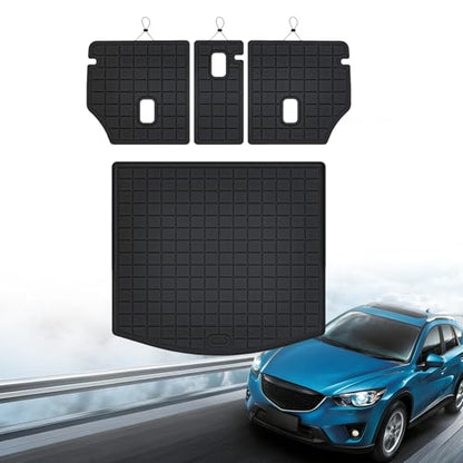Cargo Mat for 2013-2016 Mazda CX-5 with Backrest Mat,TPE All Weather Protection for CX5 Trunk Mat Covering the Backrest Mat with Velcro Fastener Accessories - size: For 2013-2016 CX-5 Cargo Mat