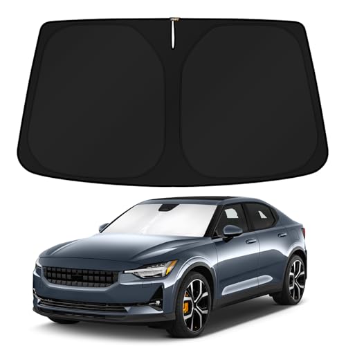 KUST Windshield Sun Shade for 2020-2024 2025 2026 Polestar 2 Accessories Custom Fit Sunshade Sun Visor Protector Foldable Blocks UV Rays Keep Your Car Cooler - size: For | Polestar 2 2020-presnet