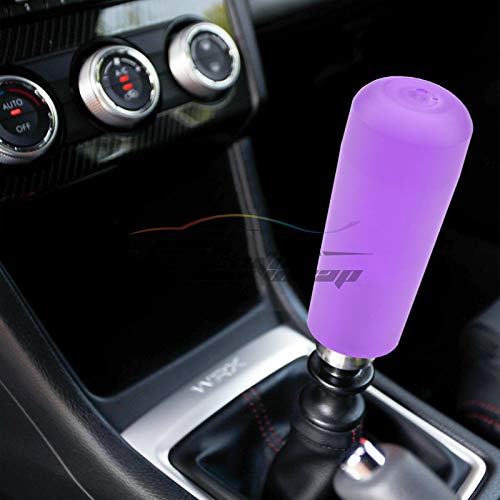 EZAUTO WRAP Purple Shift Knob Stick Frosted Matte Crystal Bubble Long Throw Gear Shifter 10cm - color: Matte Purple, size: 10cm