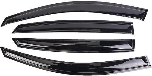 Tape-On Window Visors Deflectors Rain Guards 4 Piece Set ‎Compatible with 2013-2019 Ford Escape 94383 - size: 2013-2019 Ford Escape
