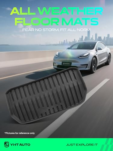 YHTAUTO Front Trunk Mat Cargo Liner Compatible with Tesla Model Y 2020-2024, TPE Floor Liners All Weather Custom Fit, Black - size: Front Trunk Mat (1 Piece)