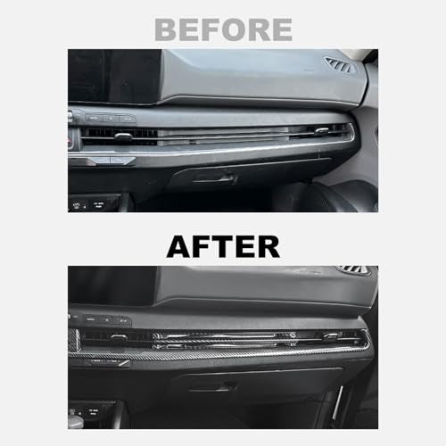 Air Vent Cover Trim, Car Dash Cover Trim, Center Console Dashboard Cover, Compatible with Kia K4 2025 Accessories (Carbon Fiber Pattern) - color: Carbon Fiber Pattern