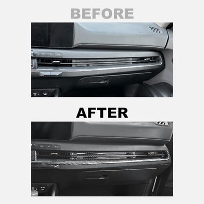 Air Vent Cover Trim, Car Dash Cover Trim, Center Console Dashboard Cover, Compatible with Kia K4 2025 Accessories (Carbon Fiber Pattern) - color: Carbon Fiber Pattern