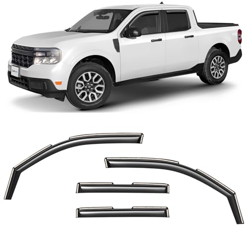 CLIM ART in-Channel Incredibly Durable Rain Guards for Ford Maverick 2022-2026, Original Window Deflectors, Vent Window Visors, Vent Deflector, 4 pcs. - 622432 - color: For Maverick 22-26
