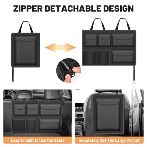 Detachable Hanging Trunk Organizer, Foldable Car Trunks Organizer Back Seat Hangings with 7 Large Compartments, Hanging Trunk Organizer for SUVs, Jeeps, Hatchbacks