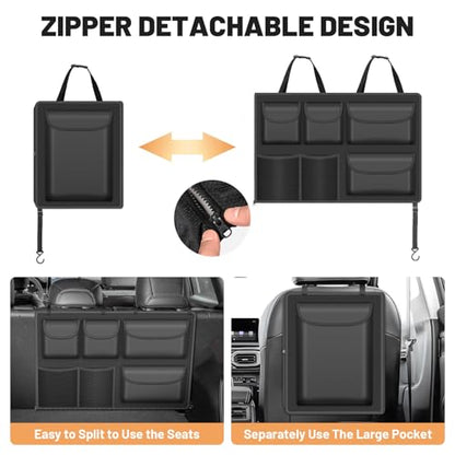 Detachable Hanging Trunk Organizer, Foldable Car Trunks Organizer Back Seat Hangings with 7 Large Compartments, Hanging Trunk Organizer for SUVs, Jeeps, Hatchbacks