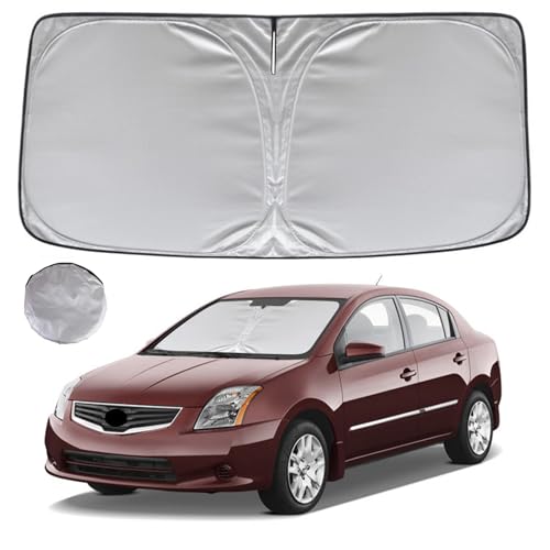KAYZT Windshield Sun Shade for 2007-2012 Nissan Sentra Foldable Sunshade Front Window Custom Fit Car Accessories - size: for 2007-2012 Nissan SENTRA