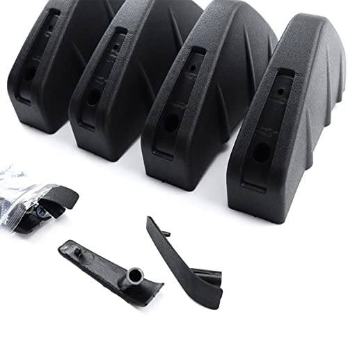 4pcs Car Rear Lower Bumper Wing Lip Diffuser, Anti-Crash Accessories Spoiler Shark Fin Protector, Rear Bumper Splitter Lip Wing with Screw, Universal Auto Decoration for Car SUV Truck - style: Black