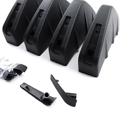 4pcs Car Rear Lower Bumper Wing Lip Diffuser, Anti-Crash Accessories Spoiler Shark Fin Protector, Rear Bumper Splitter Lip Wing with Screw, Universal Auto Decoration for Car SUV Truck - style: Black