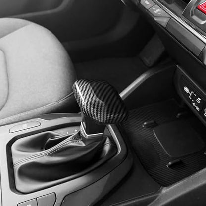 ABS Car Gear Shift Knob Cover Trim Shifter Lever Handle Protective Compatible with Kia Sorento 2024-2026,Kia Carnival 2025-2026,K4 2025-2026,K5 2025-2026 Accessories (Carbon Fiber Style) - color: Carbon Fiber Style