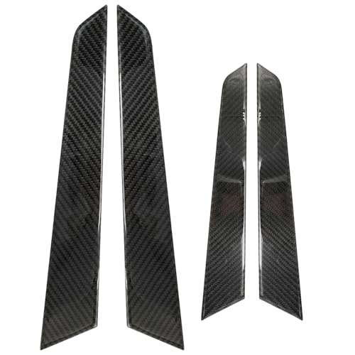 4 Pcs Interior Door Panel Cover Trim, Replacement for Mercedes-Benz C-Class W204 2007-2013 (Carbon Fiber)