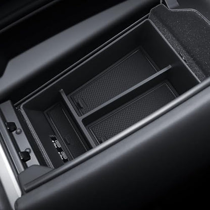 for BMW X5/X6/X7 Center Console Organizer 2020 2021 2022 2023 2024 2025 2026 BMW X5/X6/X7 Accessories Armrest Tray Middle Storage Box Insert Container Durable ABS Plastic - size: for 2020-2026 BMW X5/X6/X7