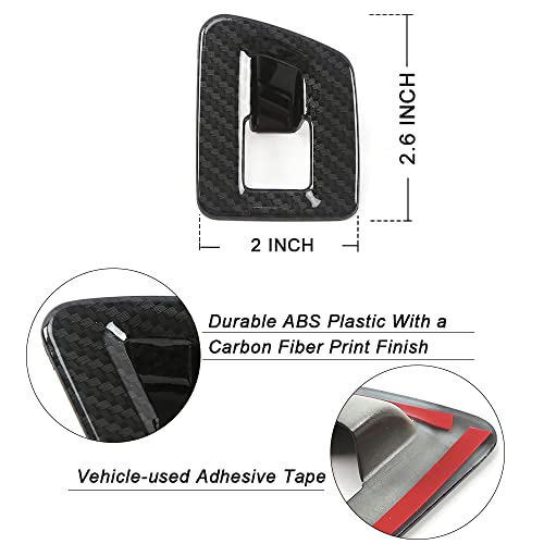 for Volkswagen Atlas 2018 2019 2020 2021 2022 2023 Atlas Cross Sport Accessories, Driver Seat Trunk Door Button Cover ABS Carbon Fiber Texture - size: TRUNK DOOR BUTTON COVER-1PC