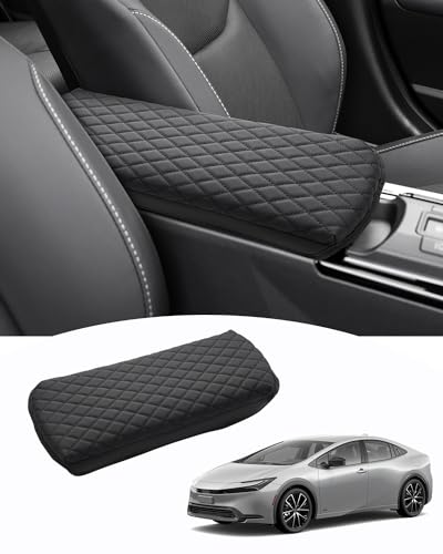 Shademax Custom for 2023 2024 2025 2026 Toyota Prius Center Console Cover Armrest Cover Cushion Pad Cover 2025 Prius XW60 5th Accessories Middle Console Arm Rest Protector PU Leather Anti-Scratch - size: for 2023-2026 Toyota Prius