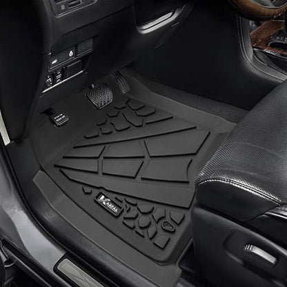 KARPAL Floor Mats for 1999-2007 Chevy Silverado/GMC Sierra 1500/2500/3500 Crew Cab / 2000-2006 Chevy Suburban/Cadillac Escalade/GMC Yukon XL, All-Weather TPE Custom Fit Floor Liners Car Accessories - style: 1999-2007 | For Chevy Silverado Crew Cab| 1st &