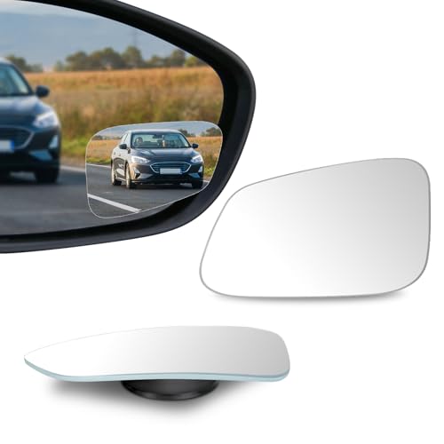 2PCS Blind Spot Mirror, Side Mirror Blindspot, 2" Round HD Glass Frameless Convex Rear View Mirror, 360° Adjustable Wide Angle Side Rear View Accessories for Most Sedan SUV Truck (Rabbit) - color: Rabbit