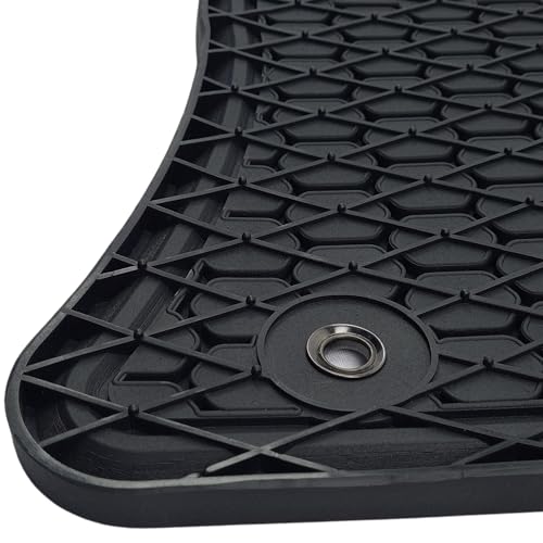 Custom-Made for 2025-2019 Chevrolet Silverado 1500 / GMC Sierra 1500 2020-2025 Chevy Silverado/GMC Sierra 2500HD/3500HD Crew Cab Premium All-Weather Rubber Floor Mats (Black)