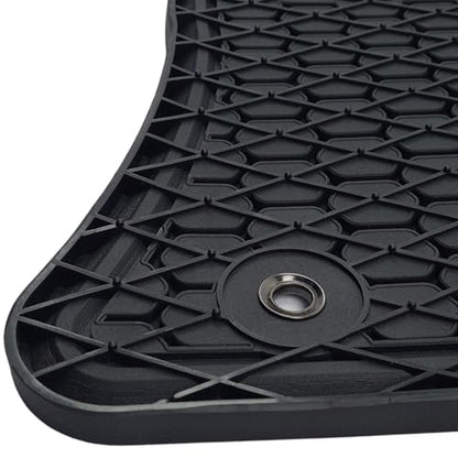 Custom-Made for 2025-2019 Chevrolet Silverado 1500 / GMC Sierra 1500 2020-2025 Chevy Silverado/GMC Sierra 2500HD/3500HD Crew Cab Premium All-Weather Rubber Floor Mats (Black)