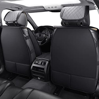 Aierxuan Front Driver Seat Covers for Cars Universal Fit for Honda Toyota Hyundai Elantra Jeep Wrangler Liberty Acura Mitsubishi Outlander Nissan Lexus VW Jetta Passat (2PCS Front,Black-Grey) - color: 2 Pcs Front/Black-Grey