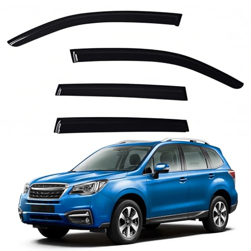 Window Visors Rain Guards fits 2014-2018 Forester, Out-Channel Window Wind Deflectors Vent Shades Accessories, Dark Smoke 4 Pcs, 2015 2016 2017 - size: 2014-2018 Forester