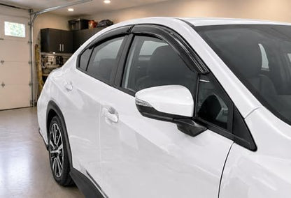 2022-2026 Tape-On Side Window Visor Deflectors for Subaru WRX Smoke Tinted Rain Guards Premium Limited GT 2023 2024 2025 - size: For Subaru WRX 2022-2026