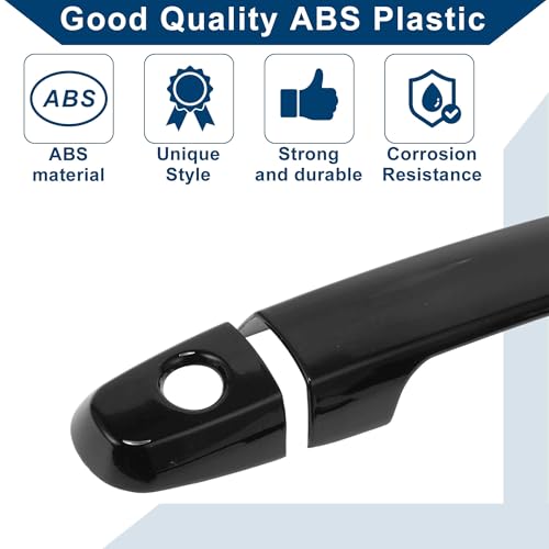 Car Door Handle Cover Trim for Toyota Corolla Sedan 2003-2010 |Side Door Handle Cover| Durable| 1 Set Black