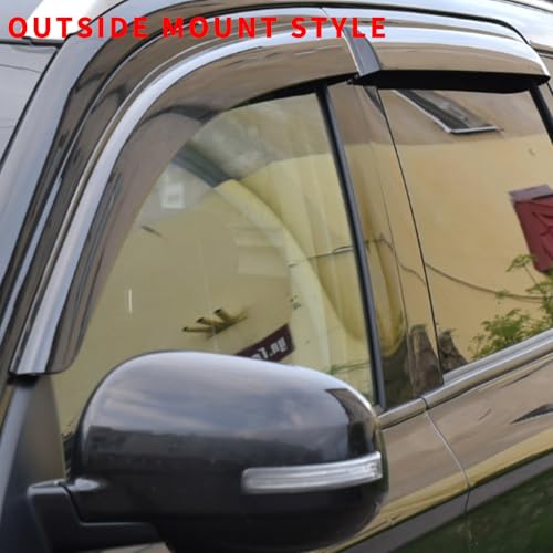 4PCS Rain Guards Fit for 2013-2018 Toyota RAV4 LE XLE SE, Tape-on Outside Mount Window Visors, Smoke Side Window Deflector, Vent Shade Shield, 2013 2014 2015 2016 2017 2018, Exterior Car Accessories - size: For 2013-2018 RAV4
