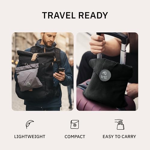 trtl Pillow - Scientifically Proven, Super Soft Neck Support Travel Pillow for Airplanes - Lightweight and Machine Washable - Ergonomic Design for Traveling on Flights, Cars, and Trains - Red - color: Red