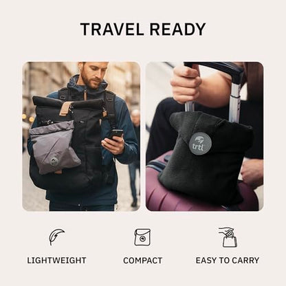 trtl Pillow - Scientifically Proven, Super Soft Neck Support Travel Pillow for Airplanes - Lightweight and Machine Washable - Ergonomic Design for Traveling on Flights, Cars, and Trains - Grey - color: Grey