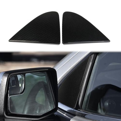 Carbon Fiber Style Front Side Window Triangle Cover Trim Exterior Accessories for 2019-2026 GMC Sierra/Chevrolet Silverado 1500