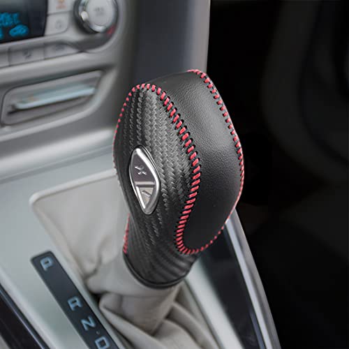 Rim for Ford Fusion EcoSport Escape Focus Transit C-Max Energi Wagon Edge Fiesta Accessories Leather Auto Gear Shift Knob Cover Protector Trim Cap Sticker - color: B2