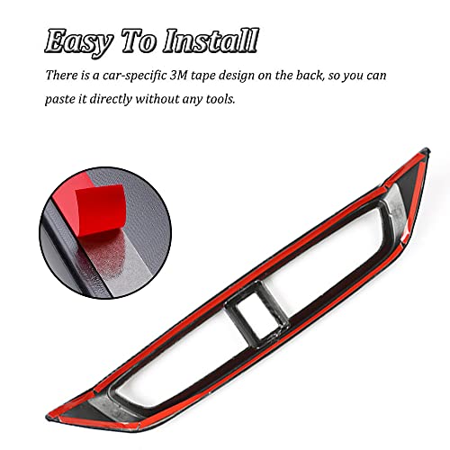 for CRV 2017-2022 Air Vent Trim Central Consoles Wind Outlet Panel ABS Carbon Fiber Grain Dashboard Stickers for CR-V CRV 2017 2018 2019 2020 2021 2022 LX, EX, EX-L, Touring, Hybrid - color: Central Consoles Wind Outlet Frame