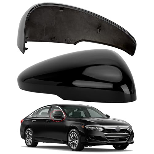 Passenger Side Mirror Cover Replacement for Honda Accord 2018 2019 2020 2021 2022 - Right Side Mirror Covers, Rear View Mirrors Cap Accessories With Lamp, Black - color: Black-With Lamp, size: Passenger Side (Right)