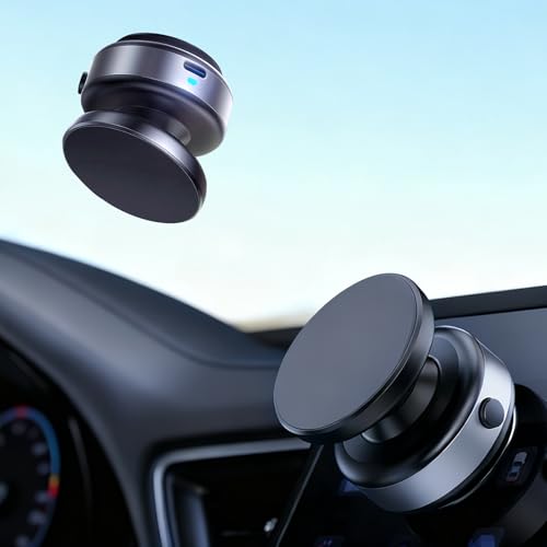 Electric Vacuum Magnetic Phone Holder for Car, [Auto-Seal & One-Touch Release] Suction Cup Phone Mount for Content Creator TikTok Vlogging Travel, 360 Adjustable for iPhone 12-17 Pro Max - color: Silver